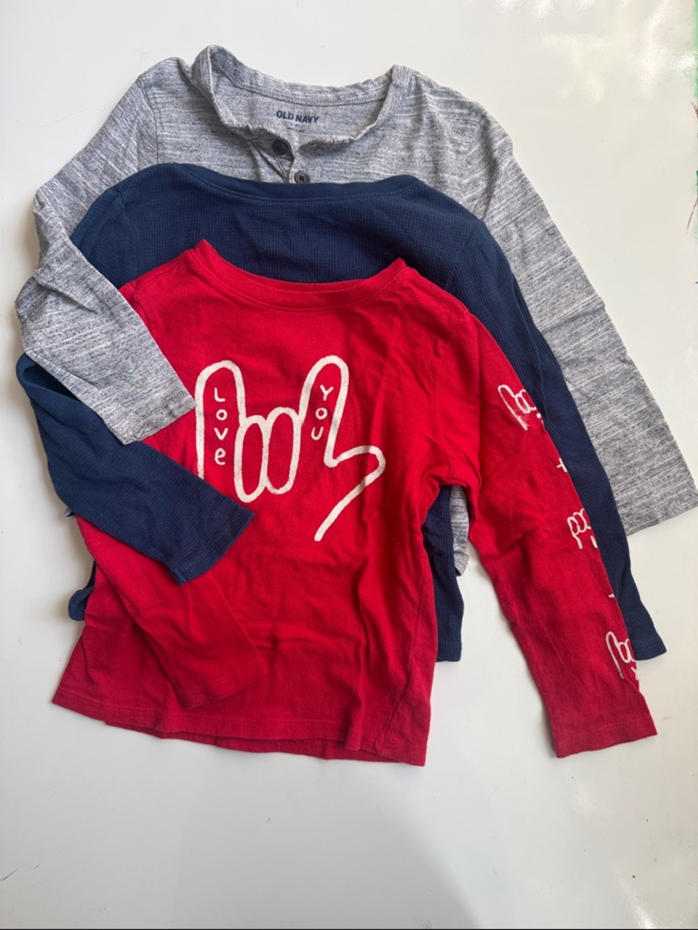 Old Navy Long Sleeve - Three Pack - Kids 4T
